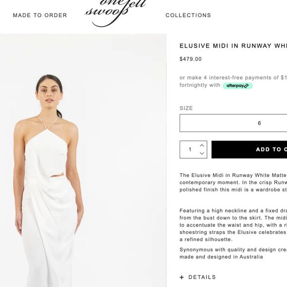 Elusive Midi Dress in Runway Matte White - BRAND NEW WITH TAGS - Picture 7 of 8